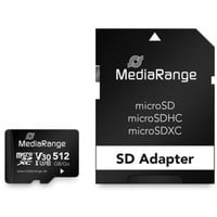 MediaRange 512 GB microSDXC, Speicherkarte schwarz, Class 10