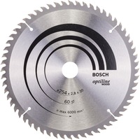 Bosch Professional Kreissägeblatt Optiline Wood, Ø 254mm, 60Z Bohrung 30mm, für Kapp- & Gehrungssägen