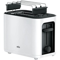 Braun PurEase Toaster HT 3010 weiß, 1.000 Watt, für 2 Scheiben Toast