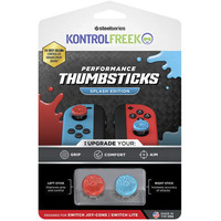  KontrolFreek Performance Thumbsticks Splash, Analog-Stick rot/blau, 2 Stück, für Nintendo Switch Joy-Cons & Nintendo Switch Lite