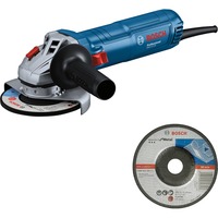 Bosch Professional Winkelschleifer GWS 12-125 Professional + Schruppscheibe blau, 1.200 Watt