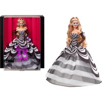 Mattel Barbie Signature Sammelpuppe zum 65. Jubiläum mit blonden Haaren und schwarz-weißer Robe 