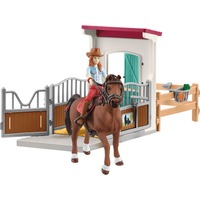 Schleich Horse Club Pferdebox mit Hannah & Cayenne, Spielfigur 