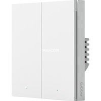 Aqara Smart Wall Switch H1 - zwei Wippen ohne Neutralleiter, Taster weiß