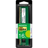 ADATA DIMM 16 GB DDR4-3200, Arbeitsspeicher schwarz, GD4U3200316G-SSS, Gold Tray
