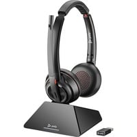Poly Savi 8220 UC DECT, Headset schwarz, Stereo, USB-A, USB-C, Microsoft Teams