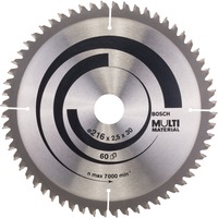 Bosch Professional PRO Multi Material Kreissägeblatt, Ø 216mm, 60Z Bohrung 30mm, für Kapp- & Gehrungssägen