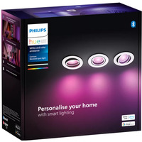 Philips HUE White Ambiance Adore Bathroom Einbau- und Einlege-Downlight (3er-Pack), LED-Leuchte silber
