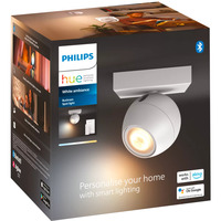 Philips HUE White Ambiance Buckram Einzelspot, Leuchte weiß, inkl. Dimmschalter