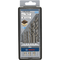 Bosch Professional PRO Wood HSS Holz-Spiralbohrer-Satz, 7-teilig 1/4" Sechskantschaft
