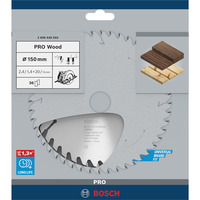 Bosch Professional PRO Wood Kreissägeblatt, Ø 150mm, 36Z Bohrung 20mm, für Handkreissägen