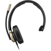 HP Poly Mission 815 Mono-USB-Headset (kabelgebunden) schwarz, USB Type-C und Type-A, Kunstleder-Ohrpolster (Oberflächenmaterial)