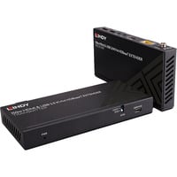 Lindy 150m Cat.6 HDBaseT KVM Extender, HDMI Verlängerung schwarz, HDMI 4K60, USB 2.0 & IR