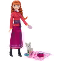 Mattel Disney Die Eiskönigin Anna-Modepuppe und Wolfsjunges-Figur mit 4 Pflegezubehörteilen
