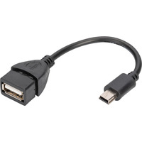Digitus USB Adapter / Konverter, OTG Typ mini B - A 