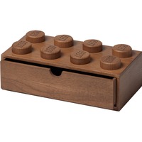 Room Copenhagen LEGO 2x4 Holz Schreibtischschublade, Aufbewahrungsbox eiche, dunkel