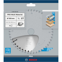 Bosch Professional PRO Multi Material Kreissägeblatt, Ø 160mm, 42Z Bohrung 20mm, für Handkreissägen