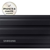 Samsung Portable SSD T7 Shield 1 TB, Externe SSD schwarz, USB-C 3.2 Gen 2 (10 Gbit/s), extern