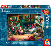 Schmidt Spiele Thomas Kinkade Studios: Disney - Lilo and Stitch Aloha Christmas, Puzzle 1000 Teile