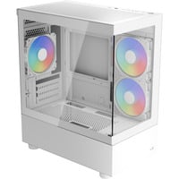 Aerocool Viewport Mini-G-WT-v4 ARGB, Tower-Gehäuse weiß, Tempered Glass x 2