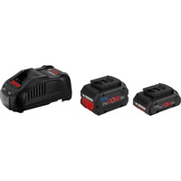 Bosch Professional Starter-Set 18V, ProCORE 18V 4.0Ah + ProCORE 18V 5.5Ah + GAL 1880 CV Professional schwarz, 2x Akku + Ladegerät, AMPShare Alliance