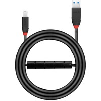 Lindy USB 3.2 Gen 1 Aktivkabel Slim, USB-A Stecker > USB-B Stecker schwarz, 10 Meter