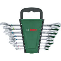 Bosch Heimwerken & Garten Schraubenschlüssel mit Ratsche Set, 8-teilig grün/schwarz