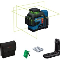 Bosch Professional Akku-Linienlaser GLL 12V-100-33 CG Professional blau/schwarz, grüne Laserlinien, inkl. Universalhalter LB 10
