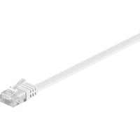 goobay Patchkabel RJ45 Stecker > RJ45 Stecker CAT.6 U/UTP weiß, 10 Meter, Flachkabel