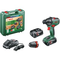Bosch Heimwerken & Garten Akku-Bohrschrauber AdvancedDrill 18 grün/schwarz, 2x Li-Ionen Akku 2,5Ah, Koffer, POWER FOR ALL ALLIANCE