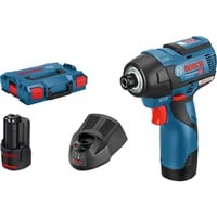 Bosch Professional Akku-Schlagschrauber GDR 12V-110 Professional blau/schwarz, 2x Li-Ionen Akku 3,0Ah, in L-BOXX