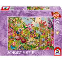 Schmidt Spiele Wunderschöner Schmetterlingsgarten, Puzzle 2000 Teile