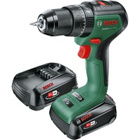 Bosch Heimwerken & Garten Akku-Schlagbohrschrauber UniversalImpact 18V-60 grün/schwarz, 2x Li-Ionen Akku 2,0Ah, Koffer, POWER FOR ALL ALLIANCE