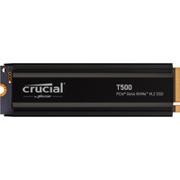 Crucial T500 1 TB, SSD schwarz, PCIe 4.0 x4, NVMe, M.2 2280, mit Kühlkörper