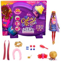 Mattel Barbie Color Reveal Glitzer! Haarwechsel Puppe Glitzerblau mit 25 Überraschungen 