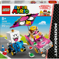 LEGO 72038 Super Mario - Mario Kart: Wario & König Buu Huu, Konstruktionsspielzeug