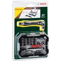 Bosch Heimwerken & Garten Schrauberbit- und Ratschen-Set, 27-teilig , Knarre grün