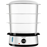 Cecotec Elektrischer Dampfgarer Vapovita 3000 INOX edelstahl, 800 Watt, 3x 3 Liter