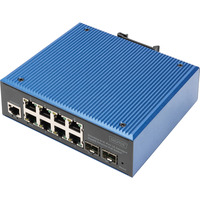 Digitus Industrieller 8+2-Port L2 managed Gigabit Ethernet PoE Switch
