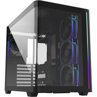 FSP M580 Plus, Tower-Gehäuse schwarz, Tempered Glass