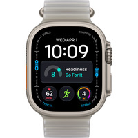 Apple Watch Ultra 4, Smartwatch Titan natur, 49 mm, Ocean Armband grau, Cellular
