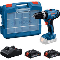 Bosch Professional Akku-Schlagbohrschrauber GSB 18V-25  Professional, 18Volt blau/schwarz, 2x Li-Ion Akku 2,0Ah, L-Case Pick & Click
