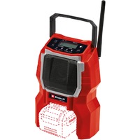 EINHELL TC-RA 18 Li BT - Solo, Baustellenradio rot/schwarz, Bluetooth, ohne Akku und Ladegerät