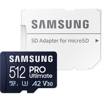 Samsung PRO Ultimate microSD 512 GB, Speicherkarte dunkelblau, UHS-I U1, Class 10, V10, A1