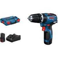 Bosch Professional Akku-Schlagbohrschrauber GSB 12V-35 Professional, 12 Volt blau/schwarz, 2x Li-Ionen Akku 3,0Ah, L-BOXX