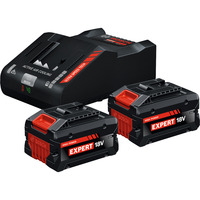 Bosch Professional EXPERT Starter-Set 18V, 2x EXBA 18V-80 + Ladegerät EXAL18V-160 schwarz, 2x Li-Ionen Akku 8Ah, AMPShare Alliance