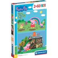Clementoni Supercolor - Peppa Pig, Puzzle  2x 20 Teile