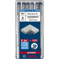 Bosch EXPERT Hammerbohrer SDS-plus-7X, Ø 6mm, 30 Stück Arbeitslänge 50mm