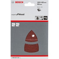Bosch Schleifblatt C430 Expert for Wood and Paint, 102 x 62 / 93mm, K40 10 Stück, für Multischleifer