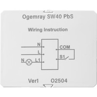 Shelly PbS Ogemray Smart Relay 25A, Relais weiß